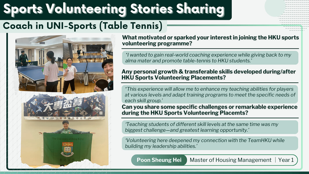 Sports Volunteering Stories Sharing